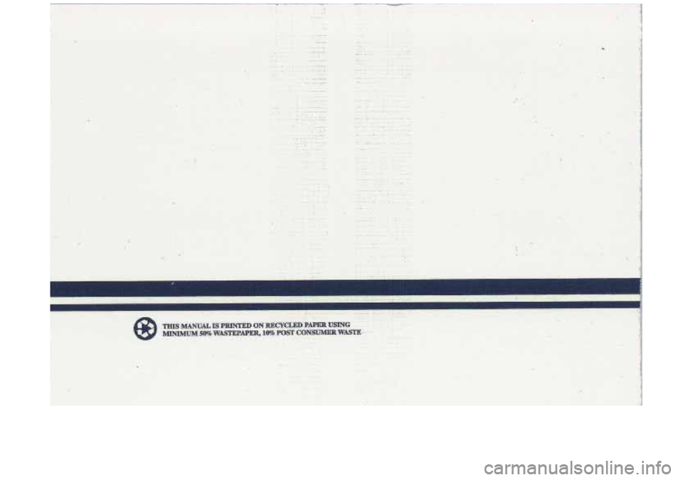 BUICK ROADMASTER 1993  Owners Manual 