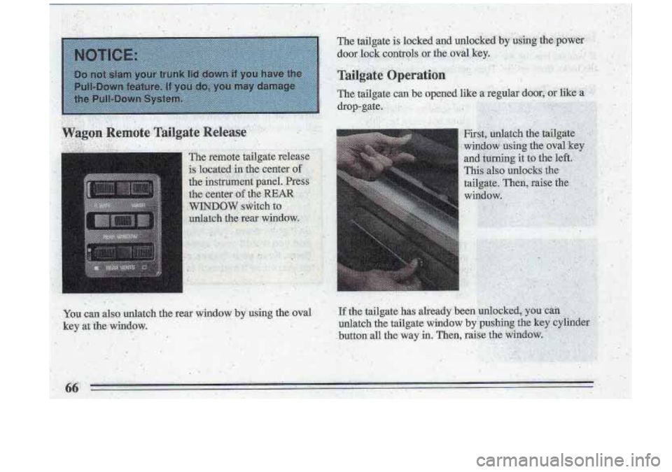 BUICK ROADMASTER 1993  Owners Manual 