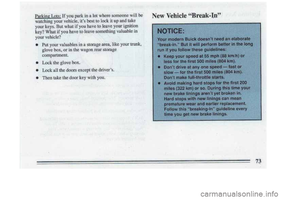BUICK ROADMASTER 1993  Owners Manual 