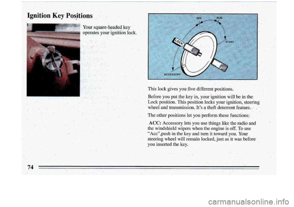 BUICK ROADMASTER 1993  Owners Manual . .- 
...  