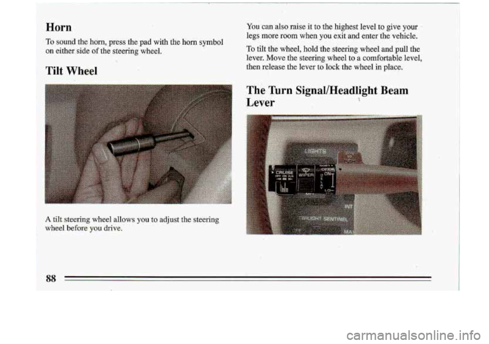 BUICK ROADMASTER 1993  Owners Manual 