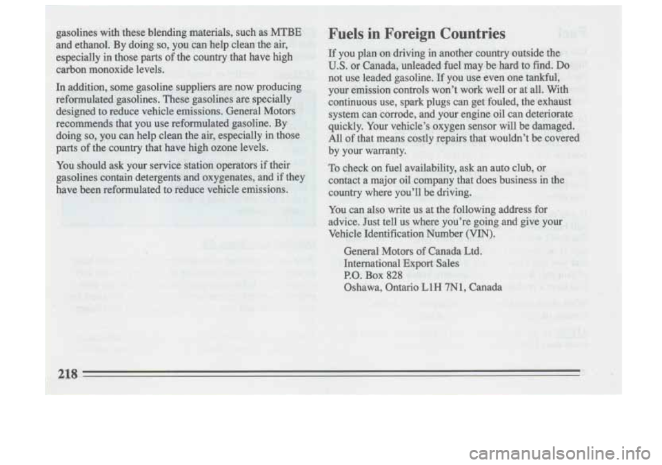 BUICK SKYLARK 1993  Owners Manual 