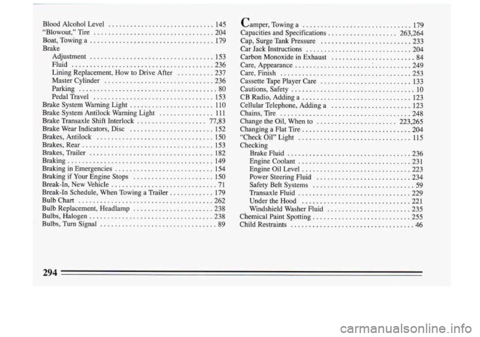 BUICK SKYLARK 1993  Owners Manual 