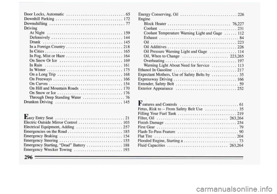 BUICK SKYLARK 1993  Owners Manual 