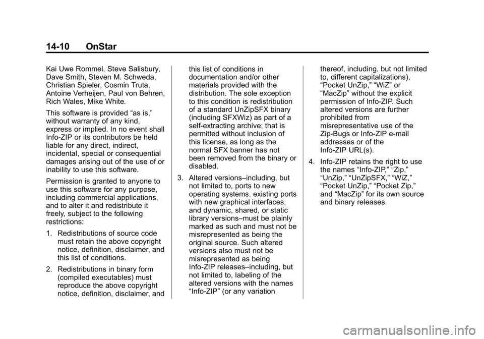GMC CANYON 2015  Owners Manual Black plate (10,1)GMC Canyon Owner Manual (GMNA-Localizing-U.S./Canada-7587000) -
2015 - CRC - 3/17/15
14-10 OnStar
Kai Uwe Rommel, Steve Salisbury,
Dave Smith, Steven M. Schweda,
Christian Spieler, C