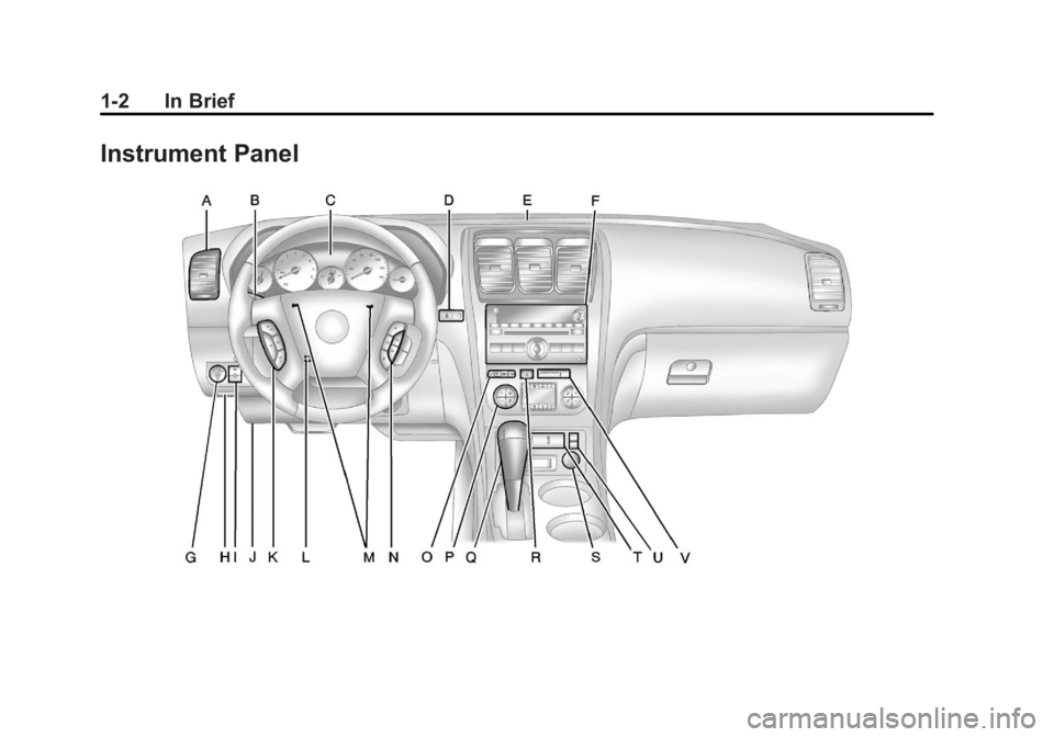 GMC ACADIA 2012  Owners Manual Black plate (2,1)GMC Acadia/Acadia Denali Owner Manual - 2012
1-2 In Brief
Instrument Panel 