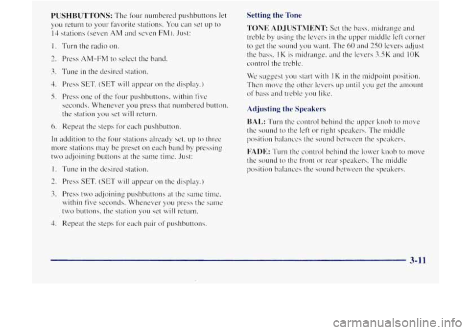 GMC JIMMY 1997  Owners Manual 3-11  