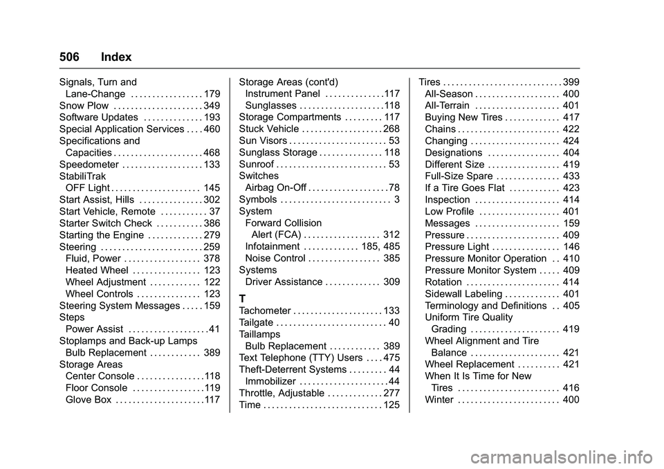 GMC SIERRA 1500 2016 Owners Manual GMC Sierra Owner Manual (GMNA-Localizing-U.S./Canada/Mexico-
9234758) - 2016 - crc - 11/9/15
506 Index
Signals, Turn andLane-Change . . . . . . . . . . . . . . . . . 179
Snow Plow . . . . . . . . . . GMC SIERRA 1500 2016 Owners Manual GMC Sierra Owner Manual (GMNA-Localizing-U.S./Canada/Mexico-
9234758) - 2016 - crc - 11/9/15
506 Index
Signals, Turn andLane-Change . . . . . . . . . . . . . . . . . 179
Snow Plow . . . . . . . . . .