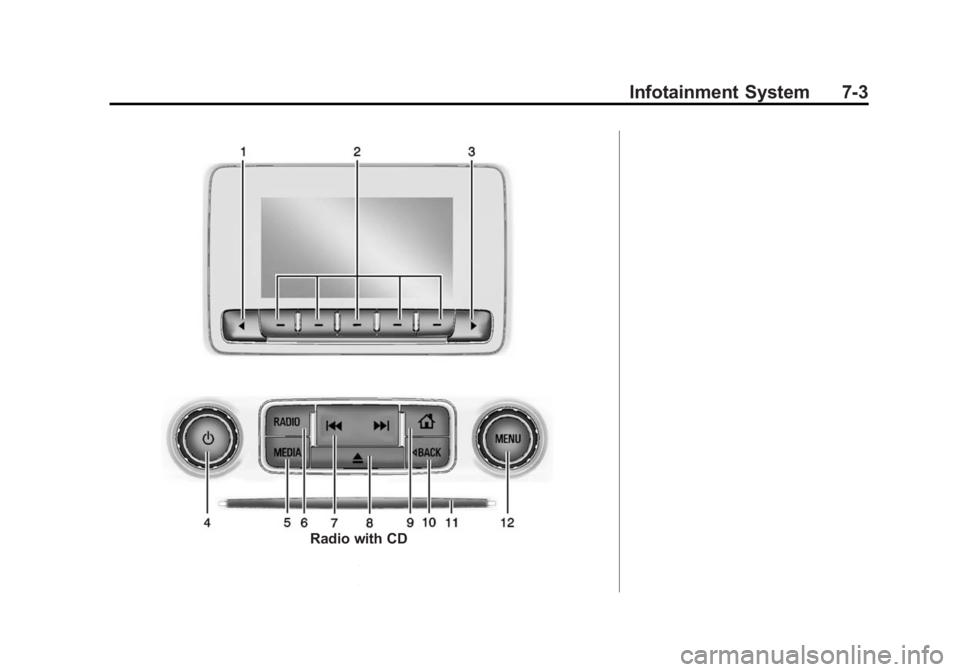 GMC SIERRA 1500 2015  Owners Manual Black plate (3,1)GMC Sierra Owner Manual (GMNA Localizing-U.S/Canada/Mexico-
7299746) - 2015 - crc - 11/11/13
Infotainment System 7-3
Radio with CD 