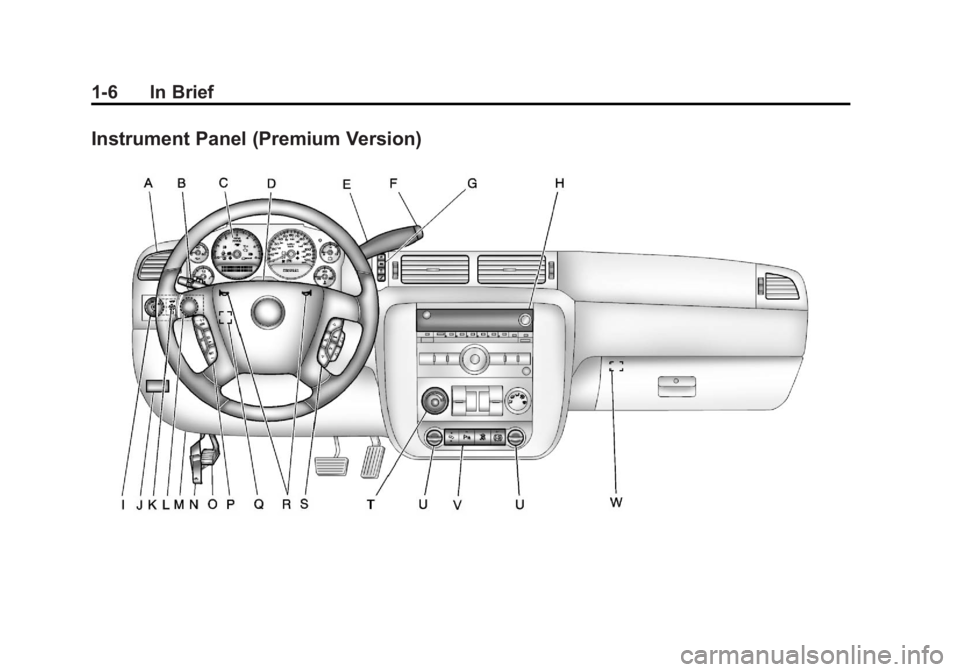GMC SIERRA 1500 2011  Owners Manual Black plate (6,1)GMC Sierra Owner Manual - 2011
1-6 In Brief
Instrument Panel (Premium Version) 