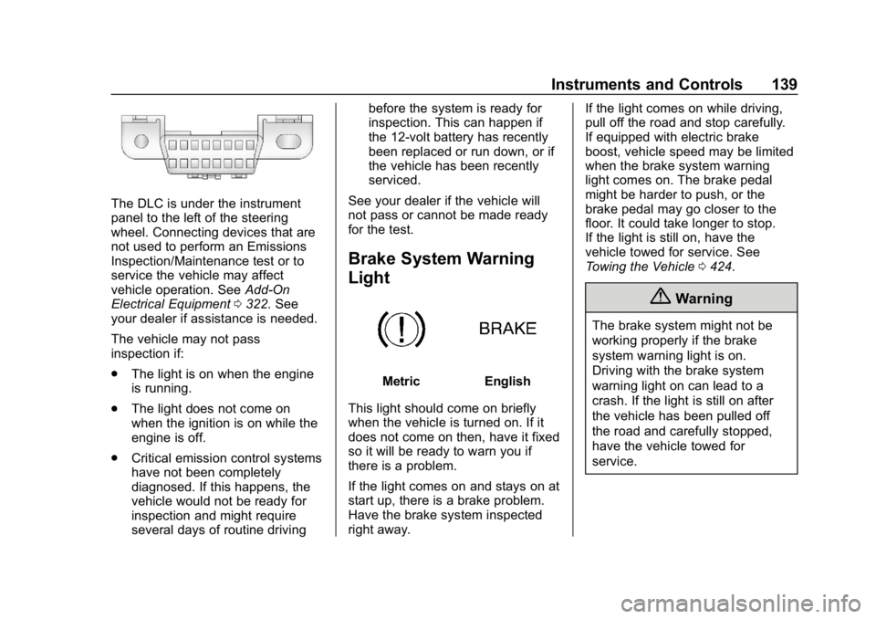 GMC SIERRA DENALI 2020  Owners Manual GMC Sierra/Sierra Denali Owner Manual (GMNA-Localizing-U.S./Canada/
Mexico-13337776) - 2020 - CRC - 8/27/19
Instruments and Controls 139
The DLC is under the instrument
panel to the left of the steeri