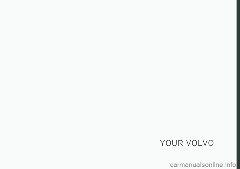 VOLVO V90 CROSS COUNTRY 2018  Owner´s Manual Y O U R   V O L V O 