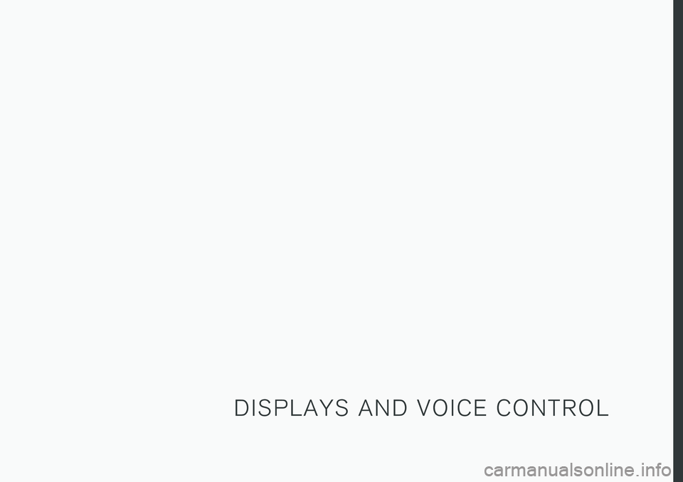 VOLVO V90 CROSS COUNTRY 2018  Owner´s Manual D I S P L A Y S   A N D   V O I C E   C O N T R O L 