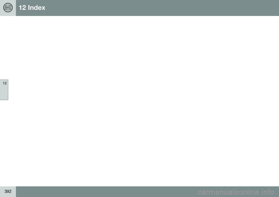 VOLVO XC70 2016  Owner´s Manual 12 Index
12
392 