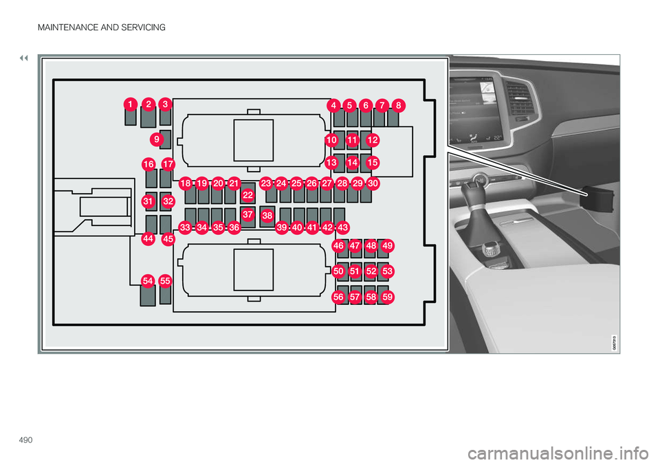 VOLVO XC90 T8 2016  Owner´s Manual ||
MAINTENANCE AND SERVICING
490  