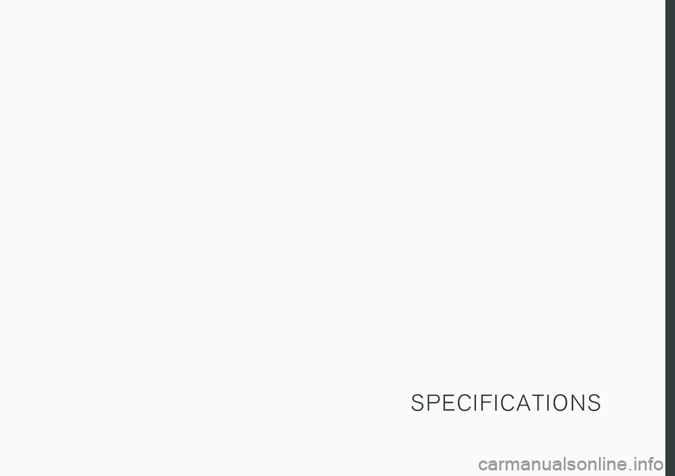 VOLVO XC90 T8 2016  Owner´s Manual S P E C I F I C A T I O N S 