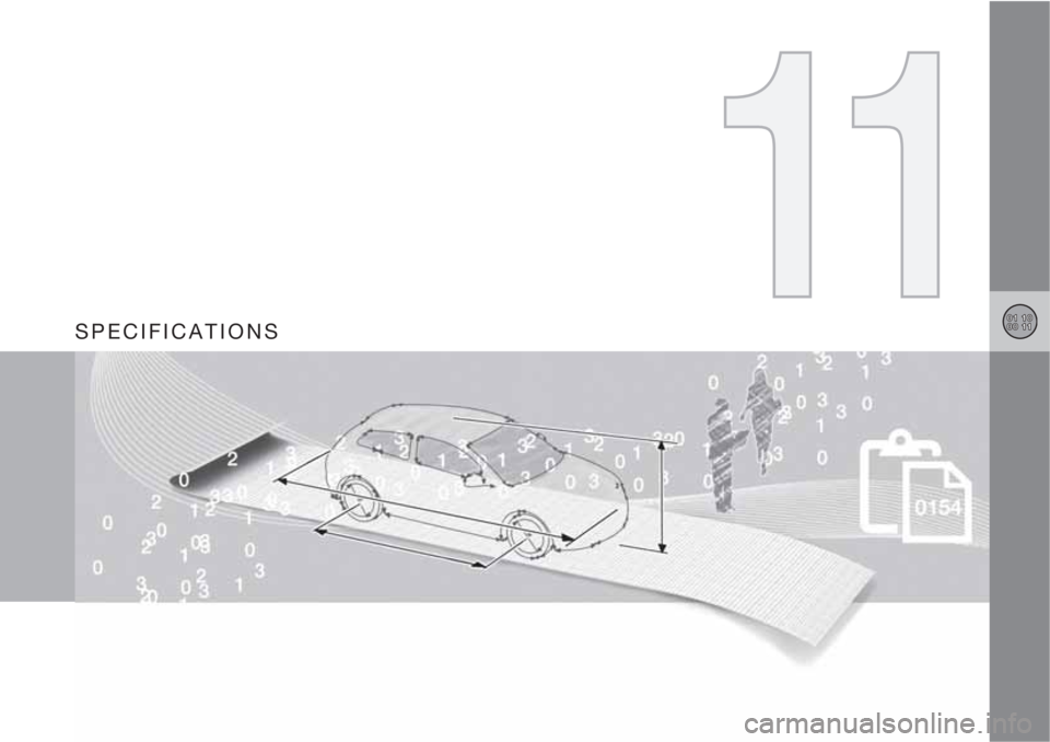 VOLVO C30 2011  Owner´s Manual SPECIFICATIONS 