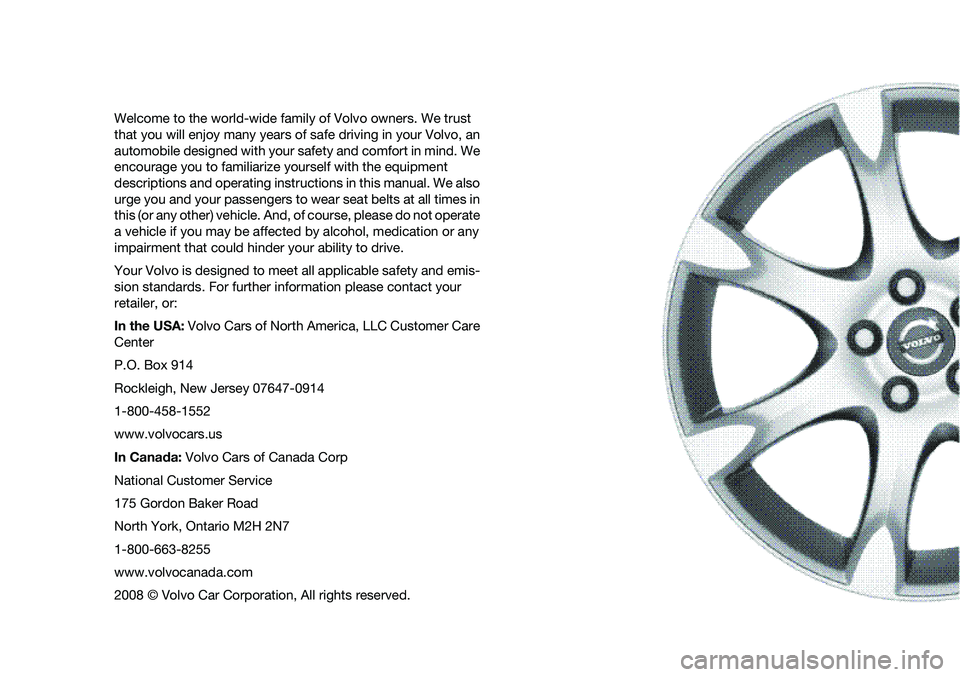 VOLVO C70 CONVERTIBLE 2009  Owner´s Manual 