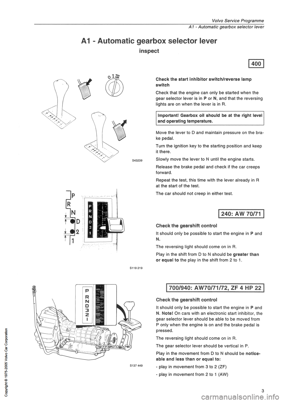 VOLVO 240 1991  Service Repair Manual 