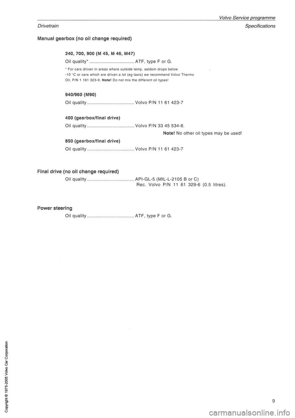 VOLVO 850 1991  Service Repair Manual 