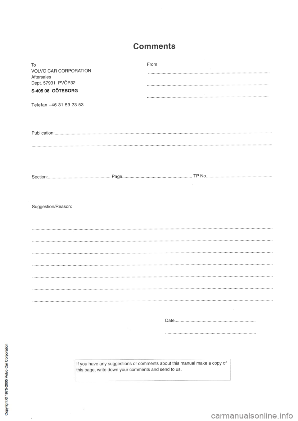 VOLVO 850 1991  Service Repair Manual 