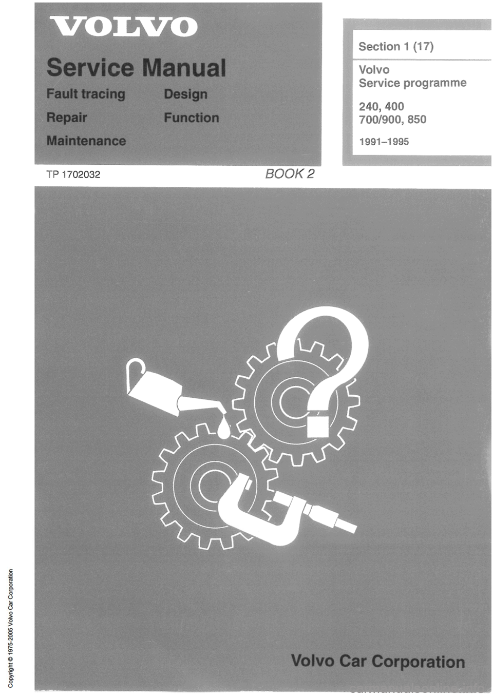 VOLVO 850 1991  Service Repair Manual 