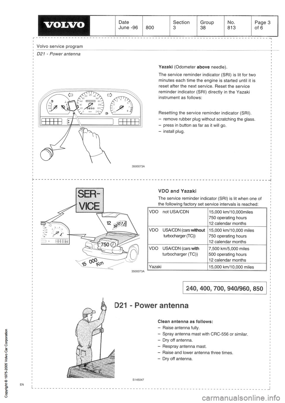 VOLVO 850 1991  Service Repair Manual 
