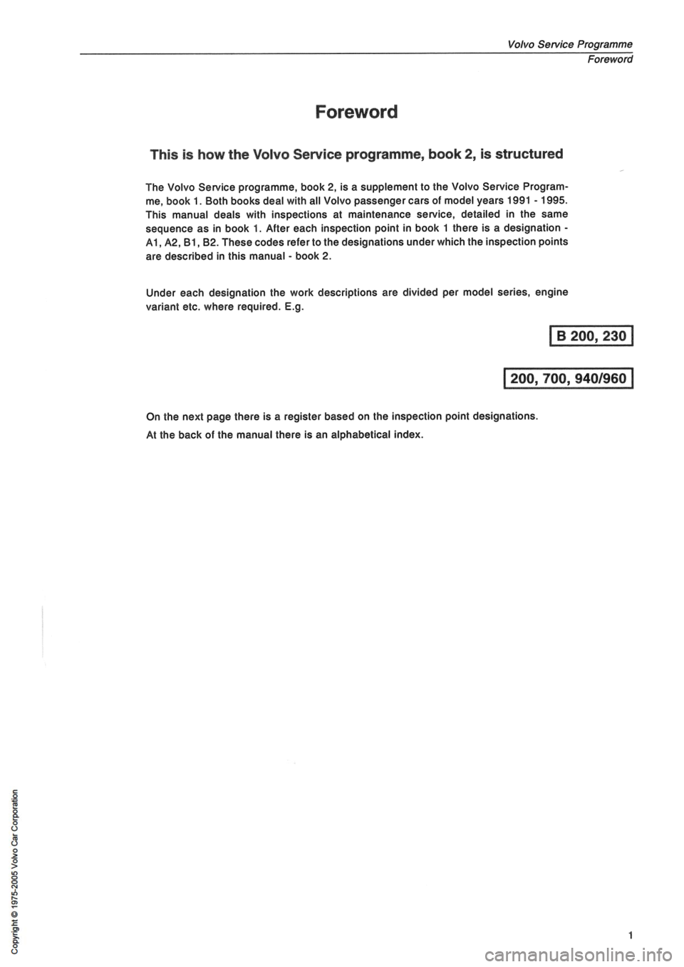 VOLVO 850 1991  Service Repair Manual 
