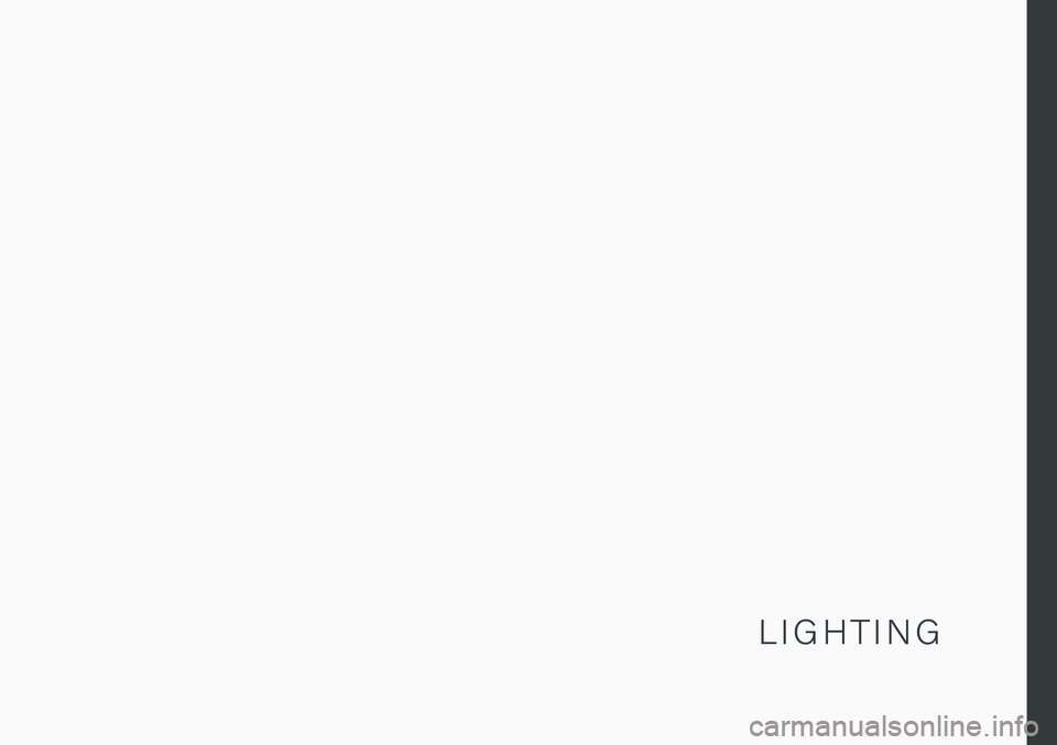 VOLVO V90 CROSS COUNTRY 2021  Owners Manual L I G H T I N G 
