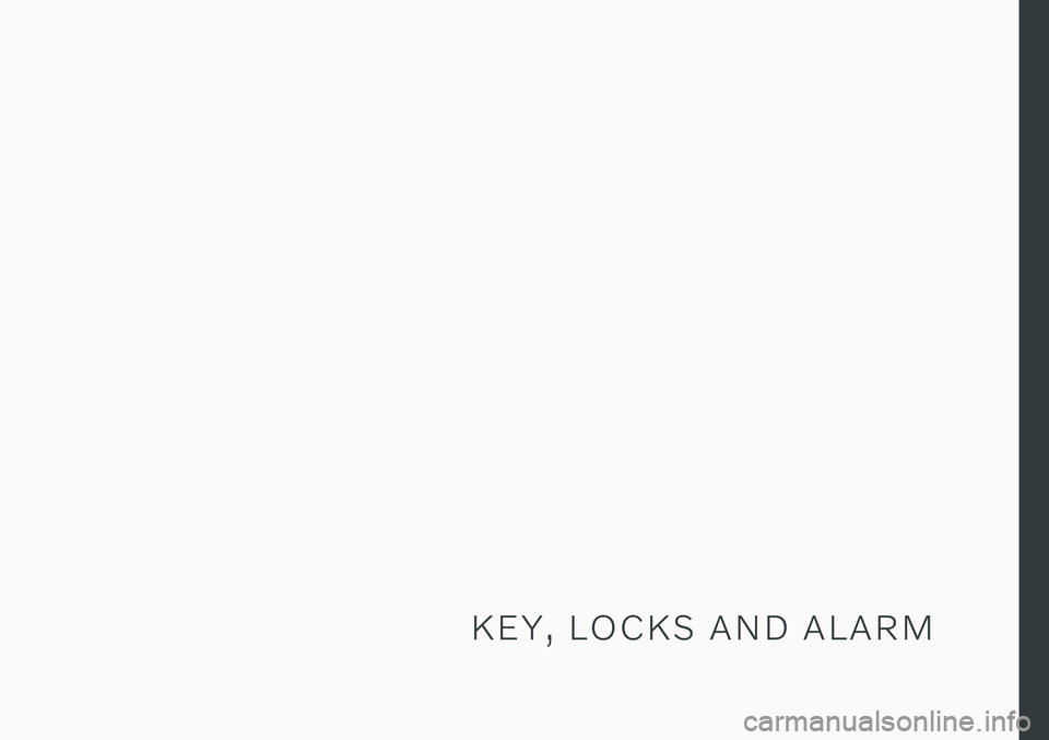 VOLVO V90 CROSS COUNTRY 2021  Owners Manual K E Y ,   L O C K S   A N D   A L A R M 