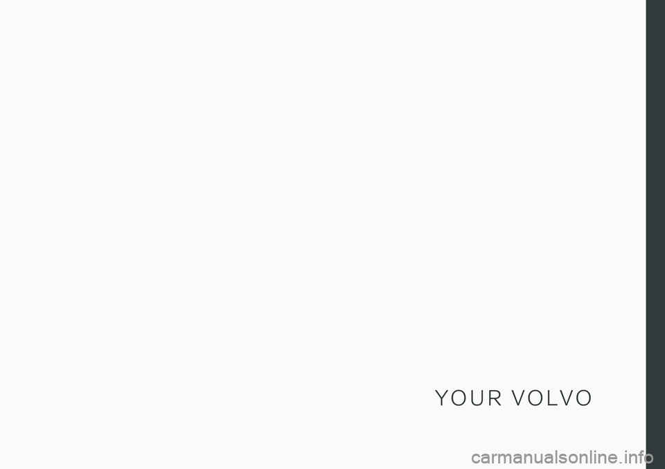 VOLVO V90 CROSS COUNTRY 2021  Owners Manual Y O U R   V O L V O 