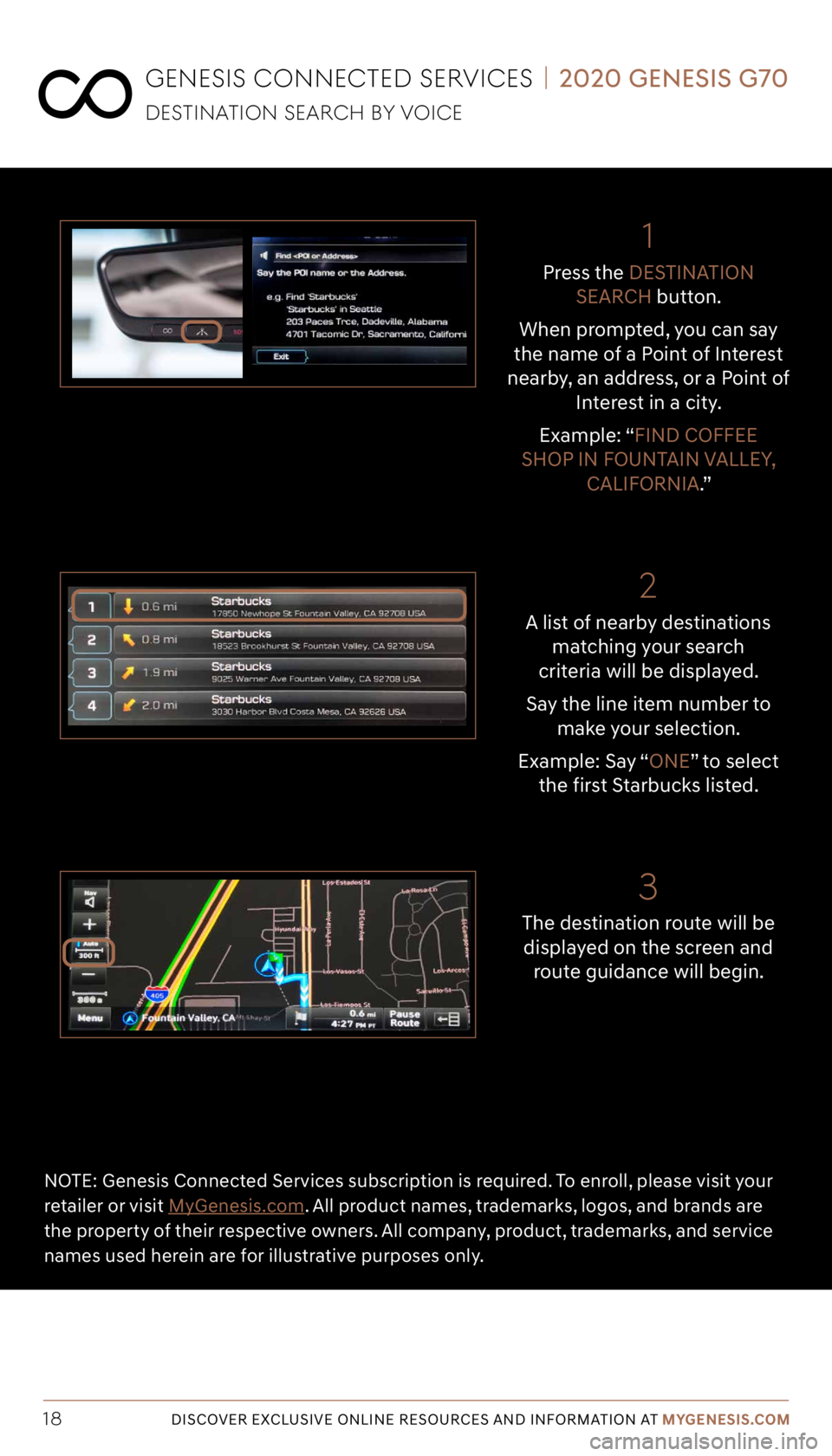GENESIS G70 2020 Getting Started Guide Tier 1 – VDS Icons
Voice
Activation Bluetooth
TPMSBatter\f Window
\befog 1 Window
\befog 2
App ClockSteering
Adjustments Light
Gear
Seat
Adjusting Air
Media 1 Fuel
Automatic
Transmission Manual
Tra GENESIS G70 2020 Getting Started Guide Tier 1 – VDS Icons
Voice
Activation Bluetooth
TPMSBatter\f Window
\befog 1 Window
\befog 2
App ClockSteering
Adjustments Light
Gear
Seat
Adjusting Air
Media 1 Fuel
Automatic
Transmission Manual
Tra