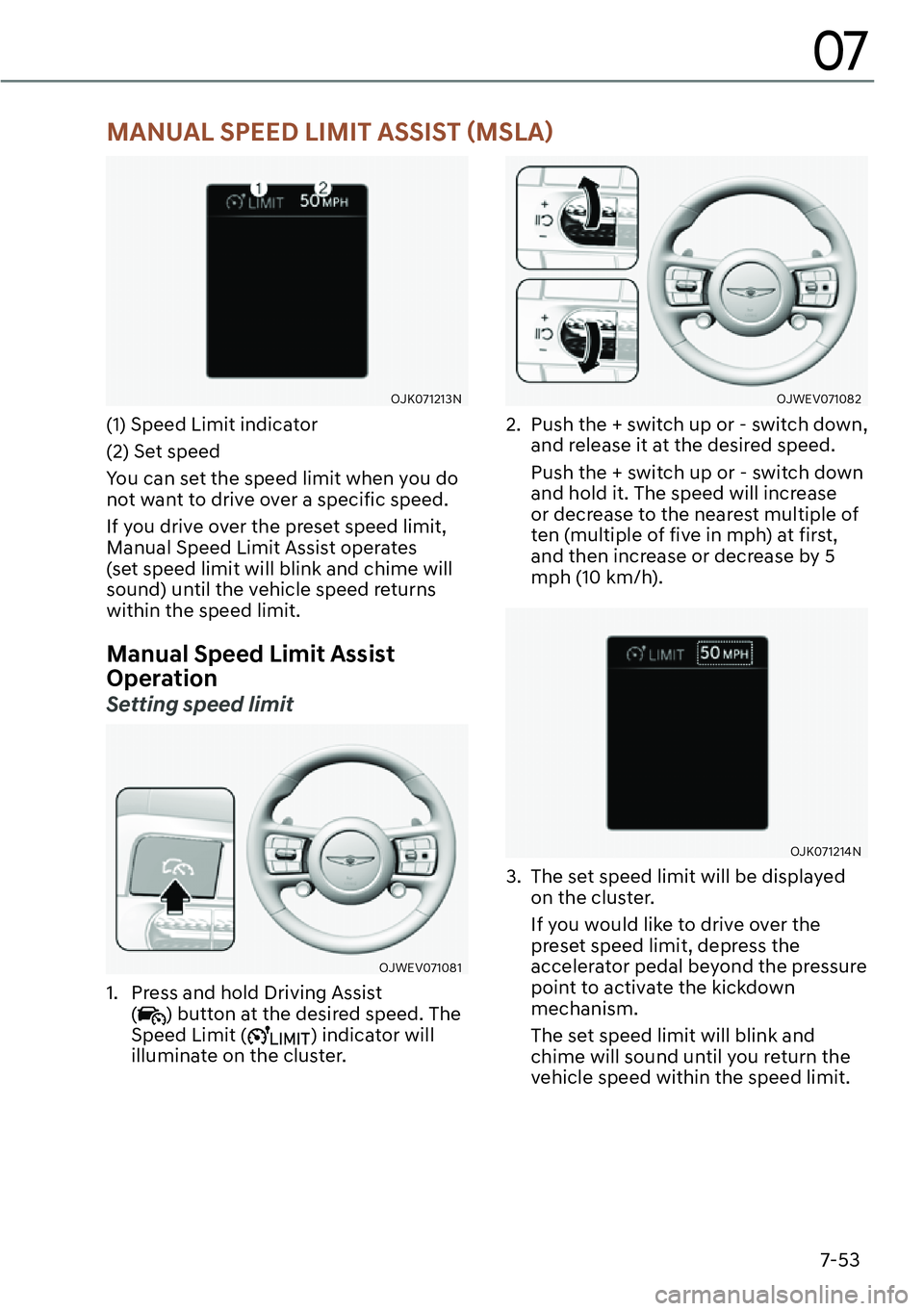 GENESIS GV60 2023  Owners Manual 7-53
07
�0�$�1�8�$�/��6�3�(�(���/�,�0�,�7��$�6�6�,�6�7�