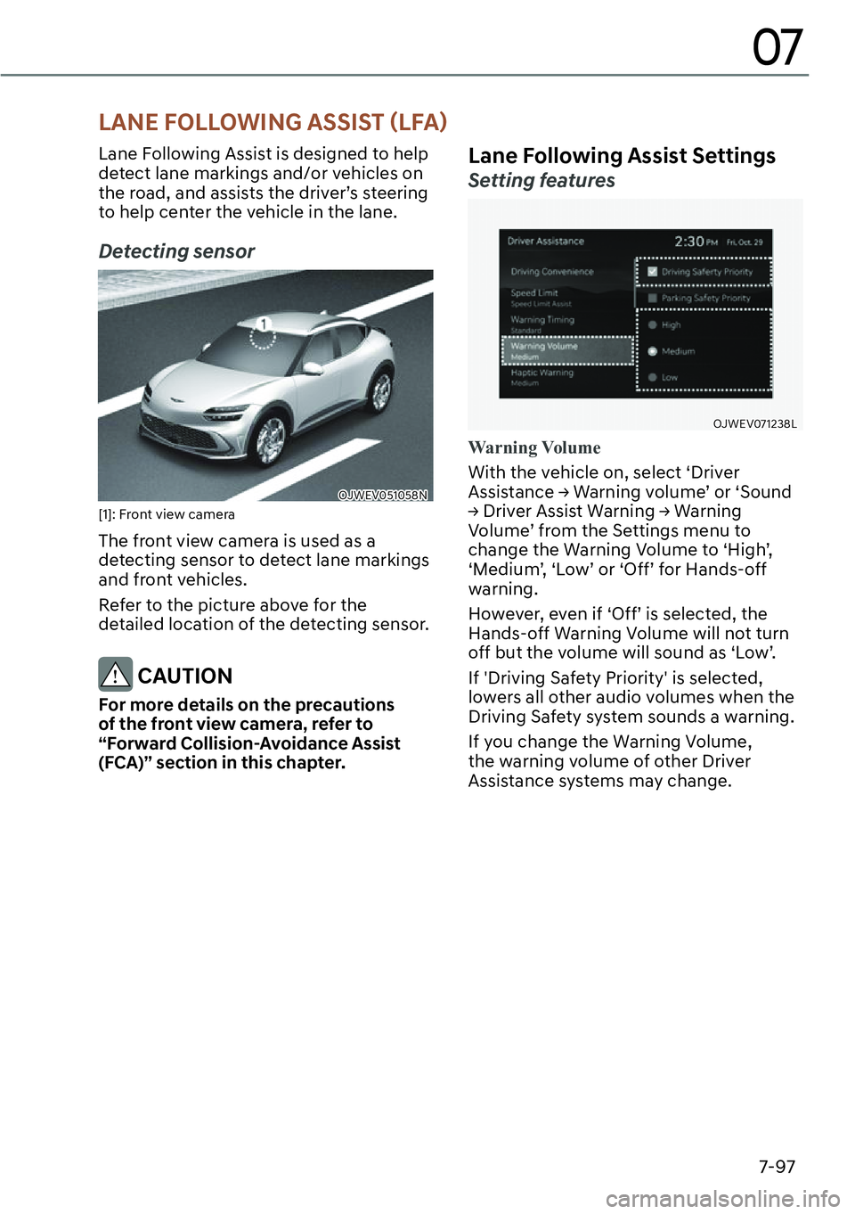 GENESIS GV60 2023  Owners Manual 7-97
07
�/�$�1�(��)�2�/�/�2�:�,�1�*��$�6�6�,�6�7�