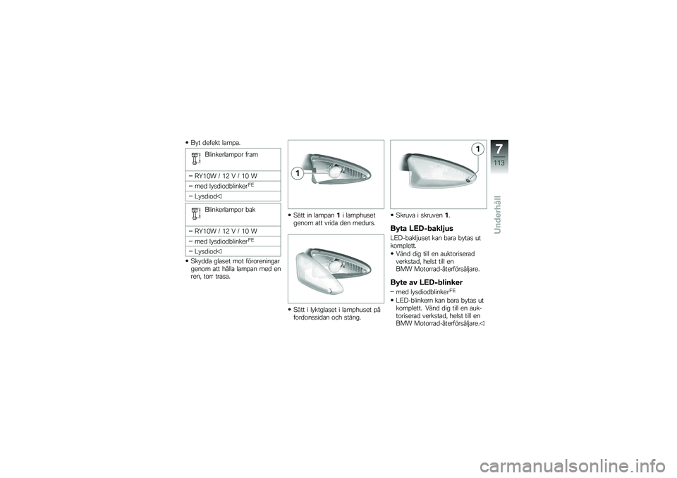 BMW MOTORRAD R 1200 GS 2013  Instruktionsbok (in Swedish) ��� ��
��
�� �	���%��
��	��
��
��	���%�� ����
�D�9�(�� �; �(�, � �; �(� �
��
� �	�������!�	��
��
��1�<
�#������
��	��
��
��	���%�� �!��
�D�9�(��