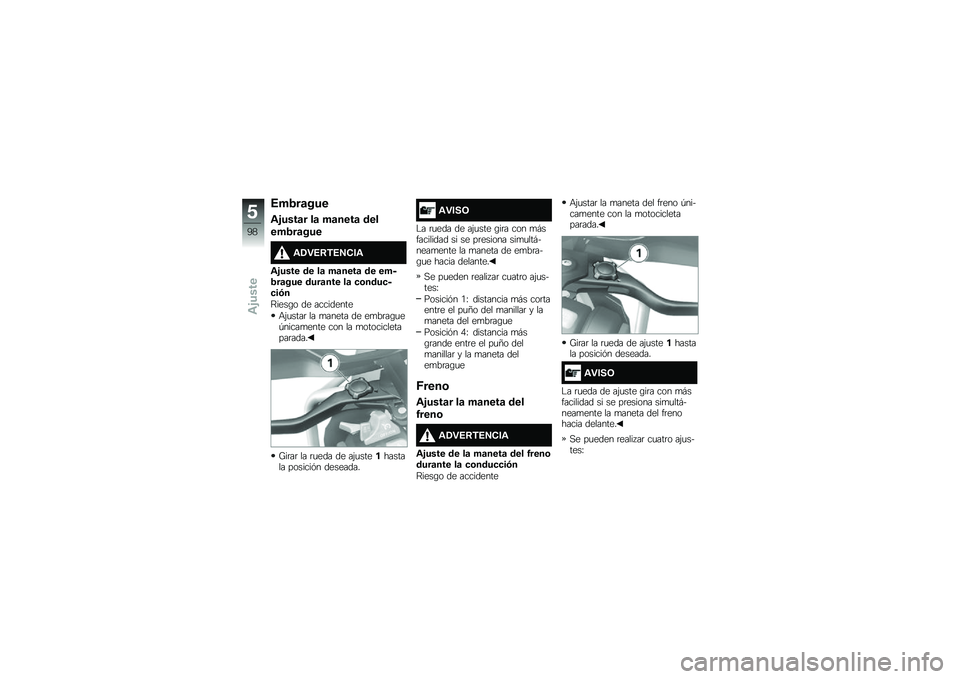 BMW MOTORRAD R 1200 GS ADVENTURE 2017  Manual de instrucciones (in Spanish) �4��2��	���
�\f�&����	� ��	 ��	����	 ���
���2��	���
�\f�/�"�4�8�,�4�5�(��\f
�\f�&���� �� ��	 ��	����	 �� ����2��	��� ����	��� ��	 �
�\b����
��
�