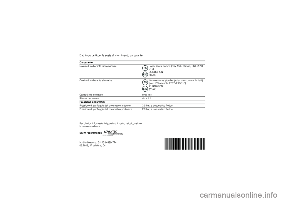 BMW MOTORRAD R 1250 RS 2018  Libretto di uso e manutenzione (in Italian) �6���\f �\f�	�$��
���
��\f �$��
 �� ����� ��\f �
�\f���
�
�\f�	��
�� ���
�!�\b�
��
���7
��
���
��
���
�8�\b���\f��) ��\f ���
�!�\b�
��
�� �
�����	��
���