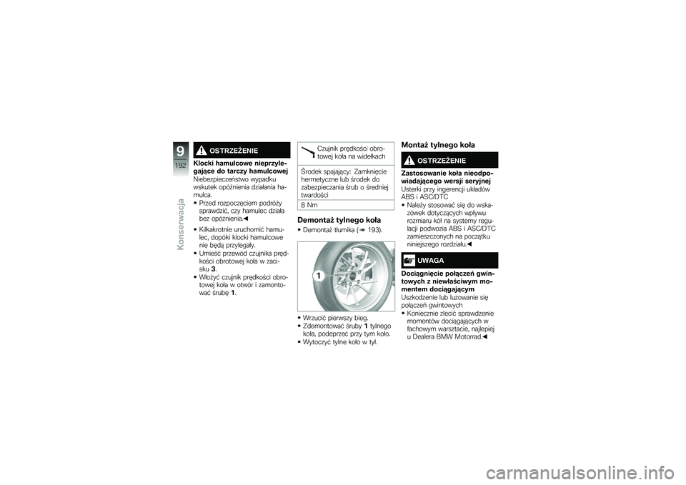 BMW MOTORRAD R 1250 RS 2018  Instrukcja obsługi (in Polish) ���)�8�6�;�9�;��:�;
�2����� �/�������\b�\f �
��\f������\f�0����7��\f �#� ������ �/�������\b�\f�
�G���!��\f�����\f��+���� �����
��������� 