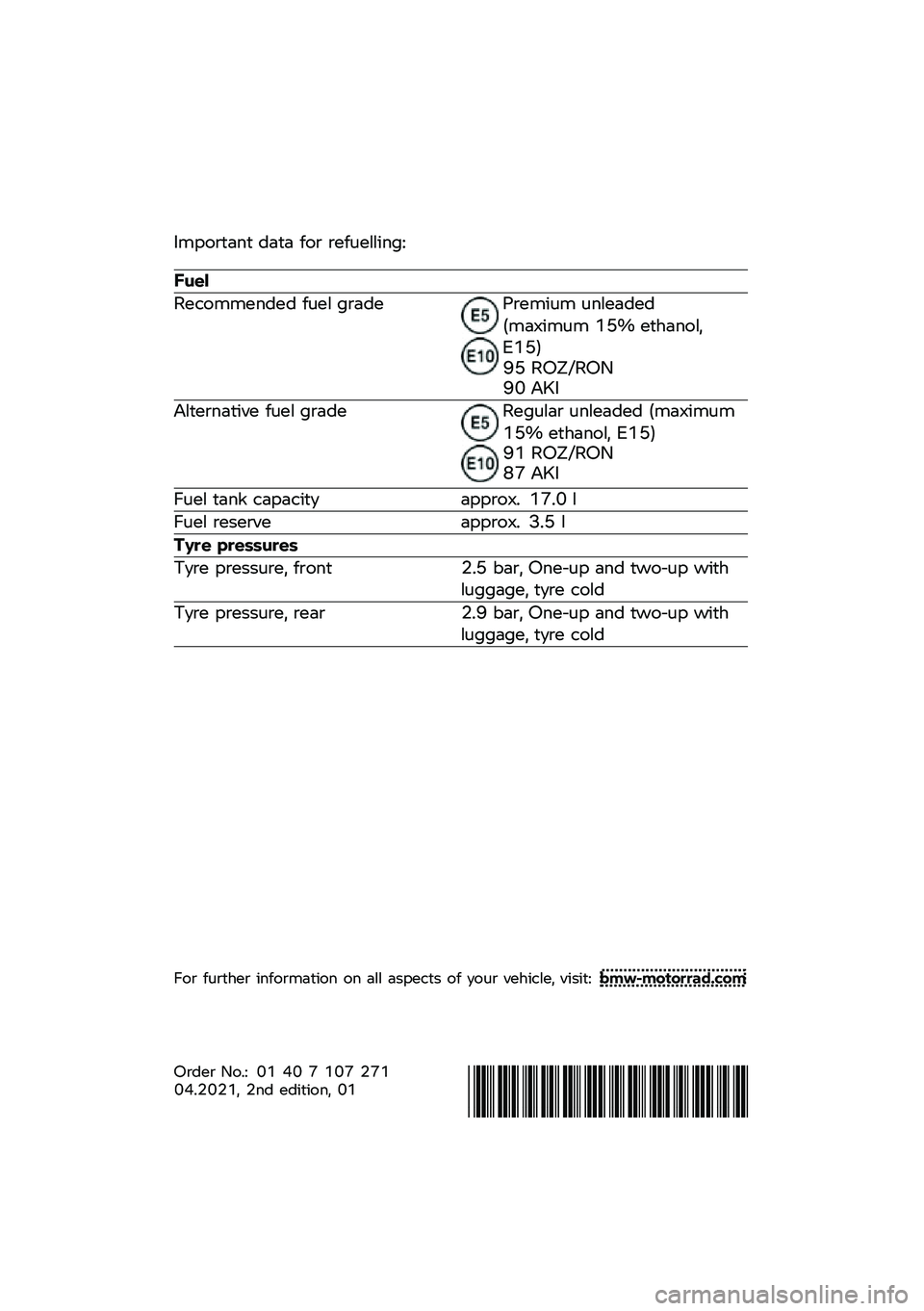 BMW MOTORRAD R NINE T SCRAMBLER 2021  Riders Manual (in English) ������
��\f�
 ���
� ��� ��������	�\f��<
����
���
�����\f��� ���� ����������	�� ��\f����������+�	��� �1�=�? ��
�\b��\f���%�*�1�=�!�@�= �