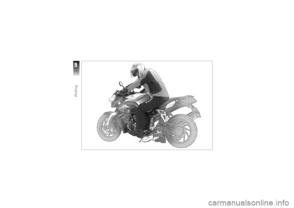 BMW MOTORRAD K 1200 R 2008  Riders Manual (in English) 572zRiding 