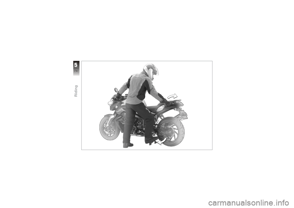 BMW MOTORRAD K 1200 R 2008  Riders Manual (in English) 574zRiding 