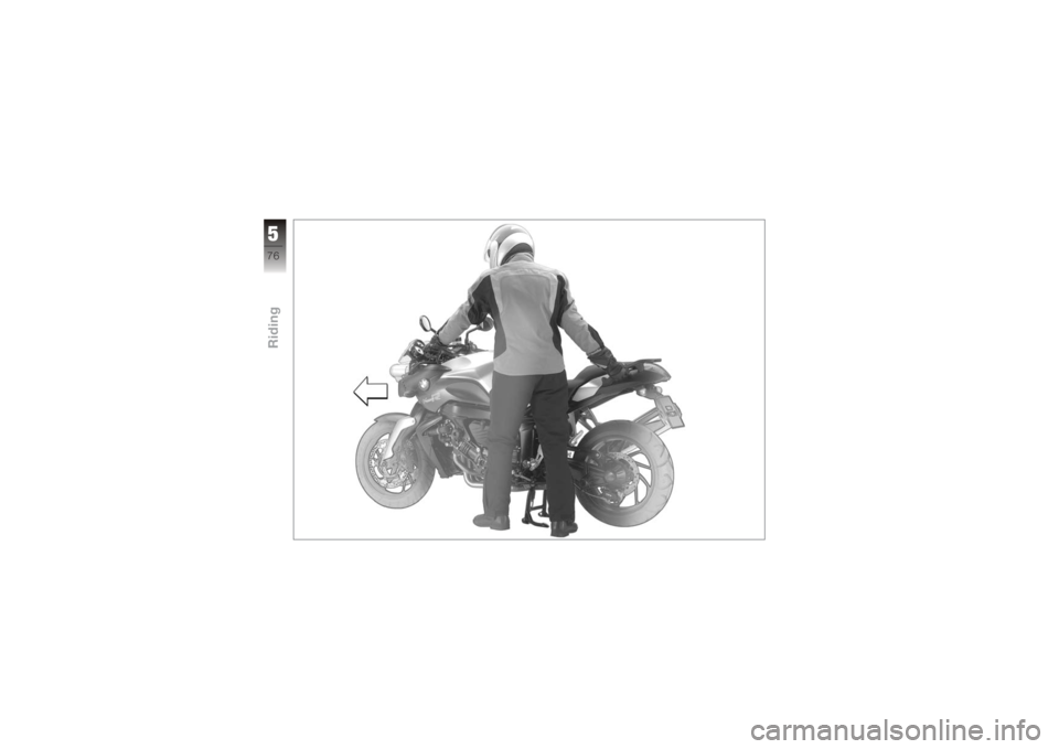 BMW MOTORRAD K 1200 R 2008  Riders Manual (in English) 576zRiding 
