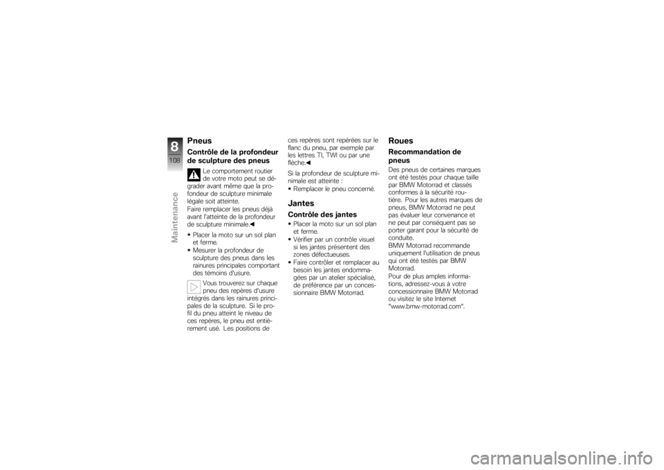 BMW MOTORRAD K 1300 R 2008  Livret de bord (in French) �8����
�(�����6�� �� �� �3���&������
�� �����3���� ��� �3����
�E�	 �
�������	��	�� ������	�
��	 �����	 ���� ��	�� ��	 ���
����