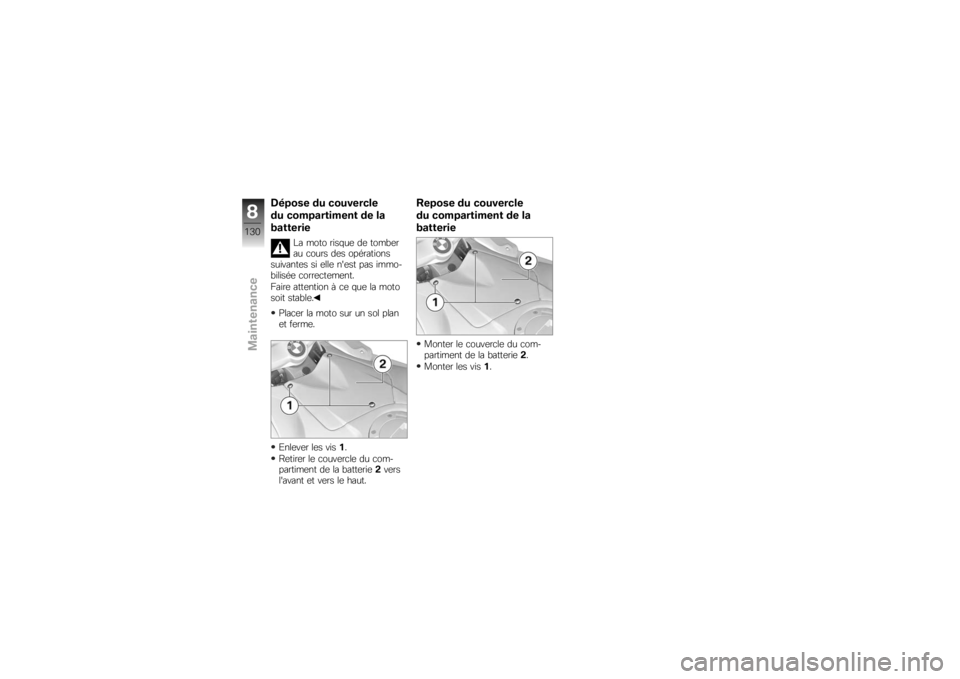 BMW MOTORRAD K 1300 R 2008  Livret de bord (in French) �;��3��� �� ���������
�� ����3�������� �� ��
��������
�E� ���� ����$��	 ��	 ����"�	�
�� �
���� ��	� ����������
��������	�