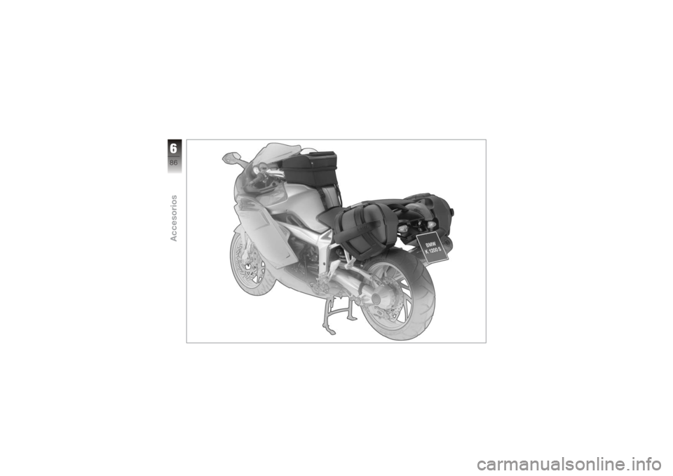 BMW MOTORRAD K 1200 S 2005  Manual de instrucciones (in Spanish) 686zAccesorios 