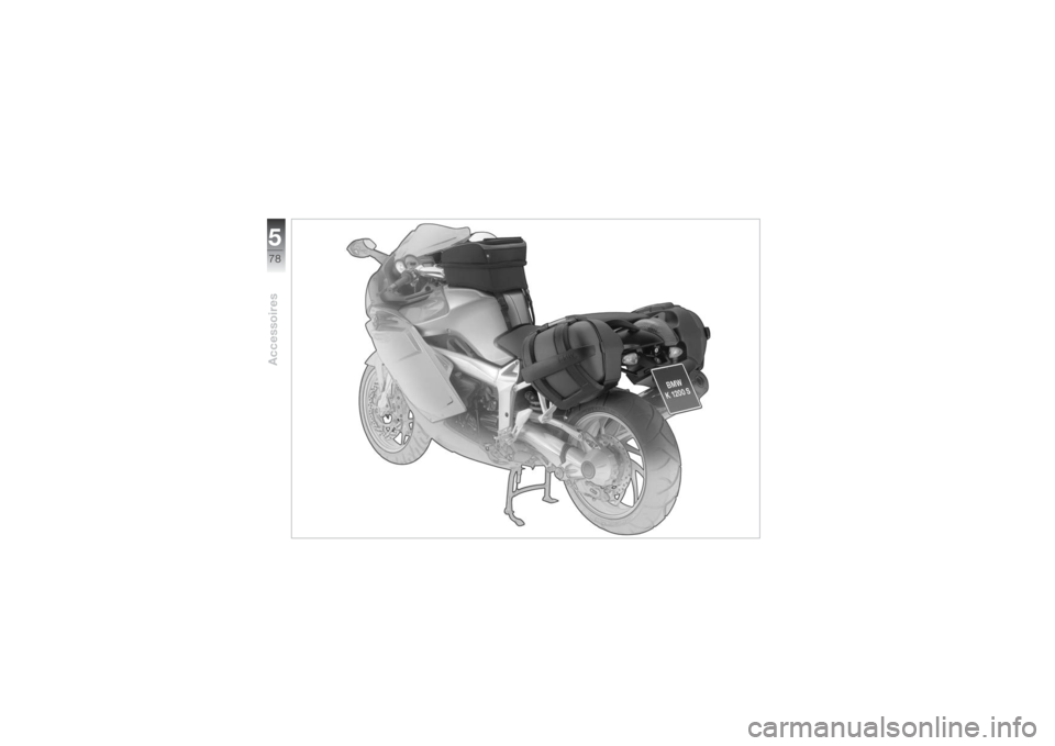 BMW MOTORRAD K 1200 S 2004  Livret de bord (in French) Accessoires578
   