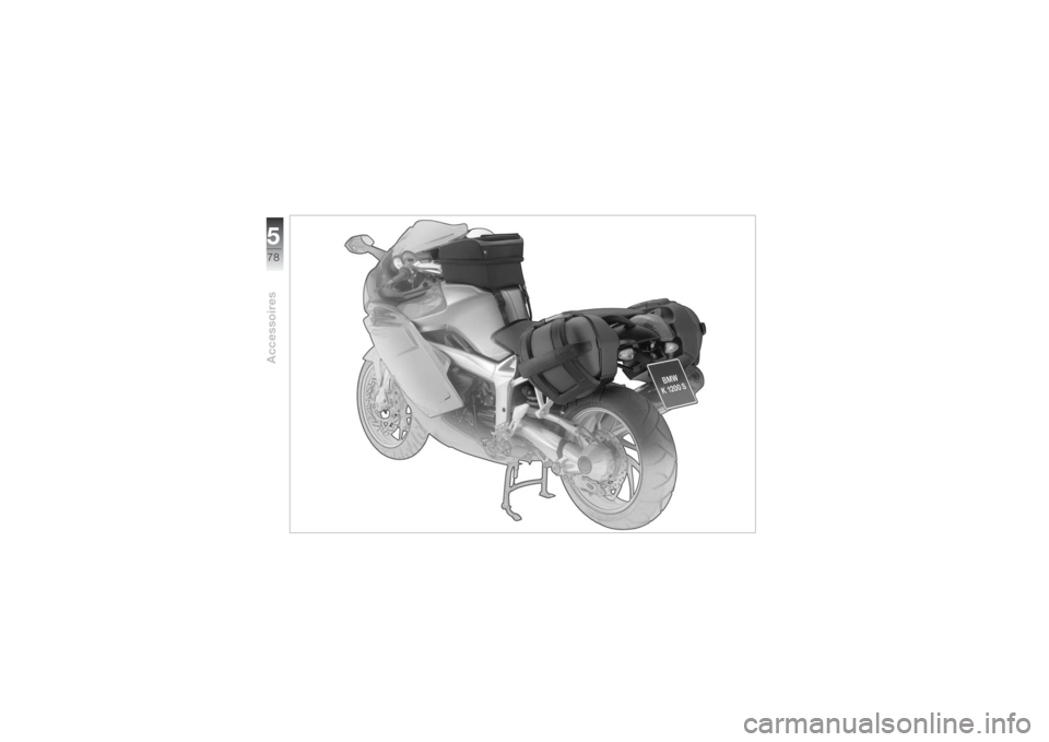 BMW MOTORRAD K 1200 S 2004  Handleiding (in Dutch) Accessoires578
   