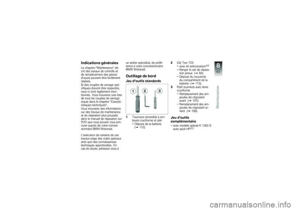 BMW MOTORRAD K 1300 S 2013  Livret de bord (in French) �����\b������ ���������
�F�	 �
����\f���	 �T���\f���	����
�	�T ��\b��
��\f� ��	� ������� ��	 �
�����4��	 �	���	 ��	�����
�	��	�� ��	� ��\