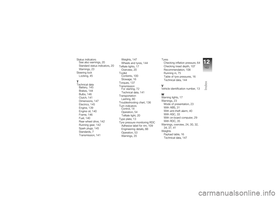 BMW MOTORRAD K 1300 S 2008  Riders Manual (in English) �6�
�	�
�� ������	�
���
�6�� �	��� ��	�������  �7�8
�6�
�	���	�� ��
�	�
�� ������	�
����  �7�8
��	�������  �7�0
�6�
������ ���� �=�������  �