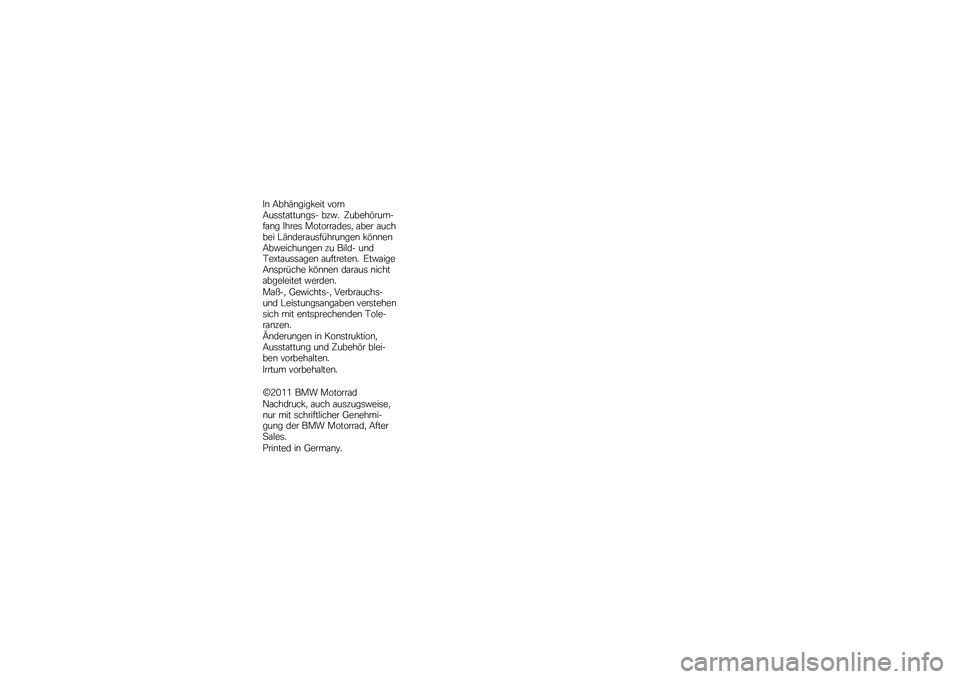 BMW MOTORRAD K 1300 S 2011  Betriebsanleitung (in German) 
       #     ( 
     \b              )    * +  ,   
  -    ) "        
    \b  \b    	 
  .    
        
   / #  	 
     " 0      
  